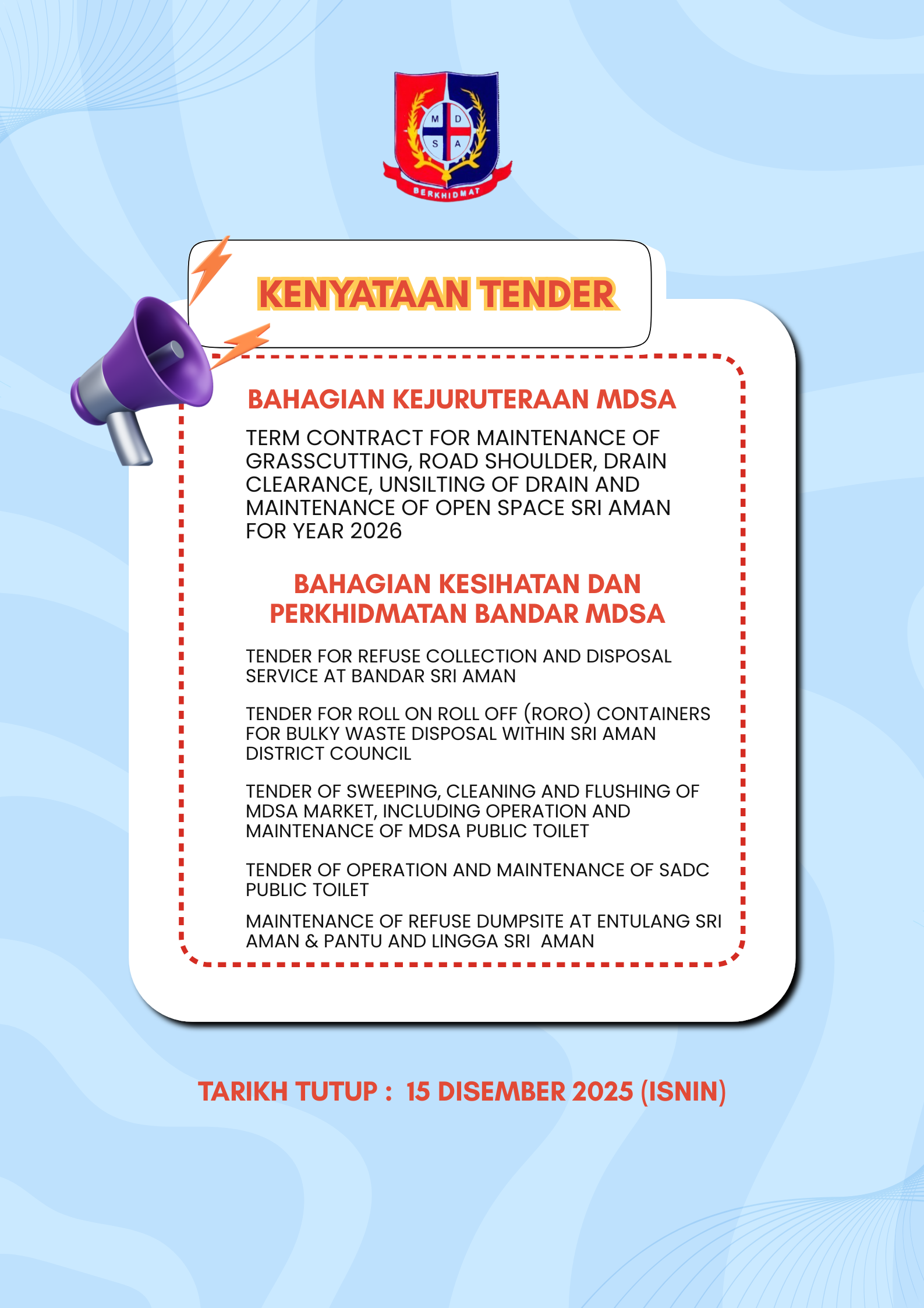 Kenyataan Tender