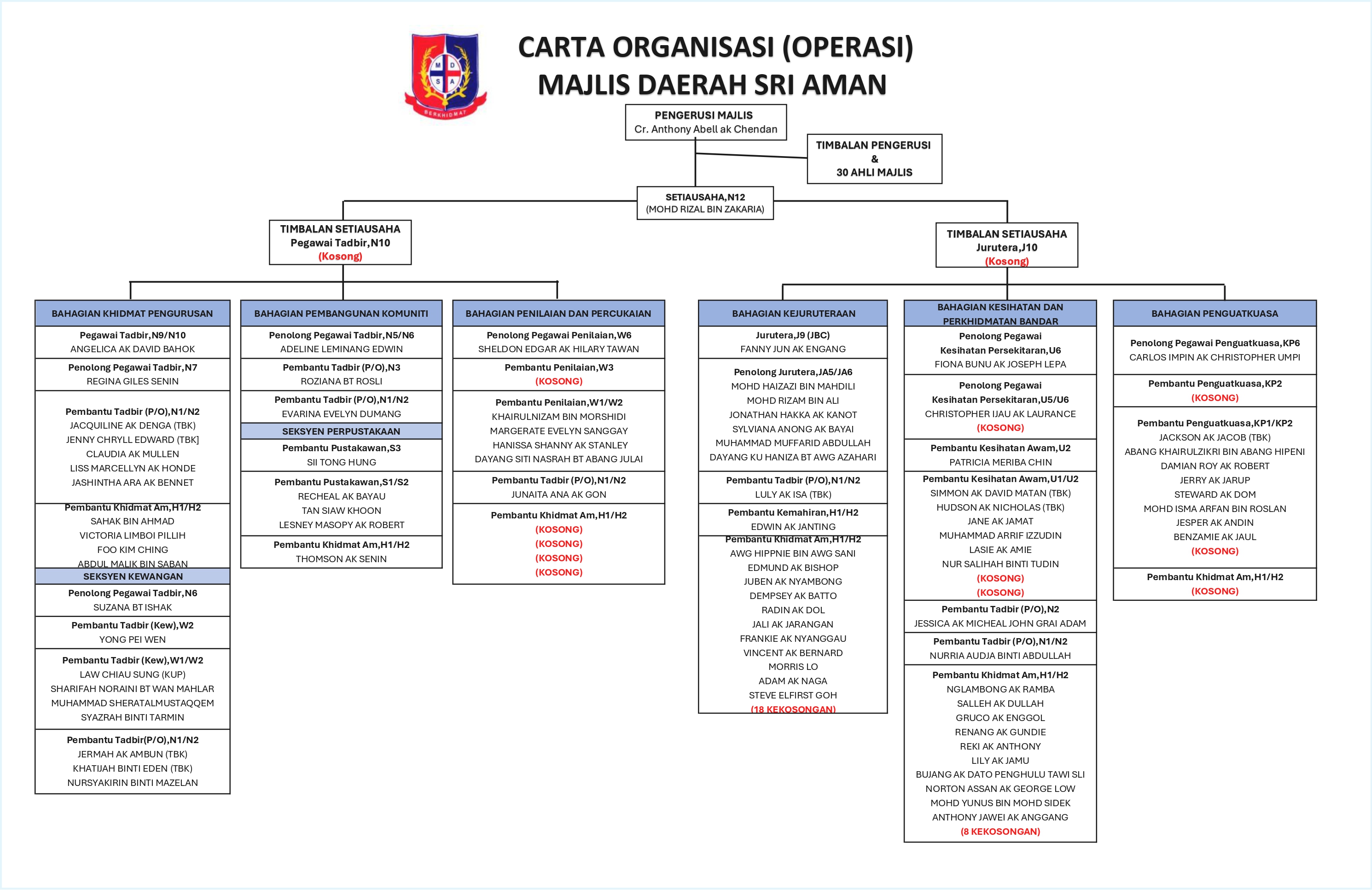 Carta Organisasi MDSA (Operasi)